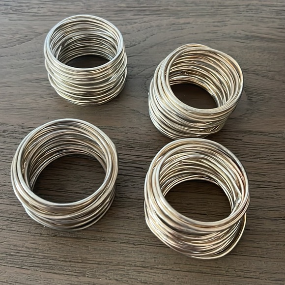 Lenox Napkin Rings Set of 4 Tin Can Al New in Box - Picture 3 of 6